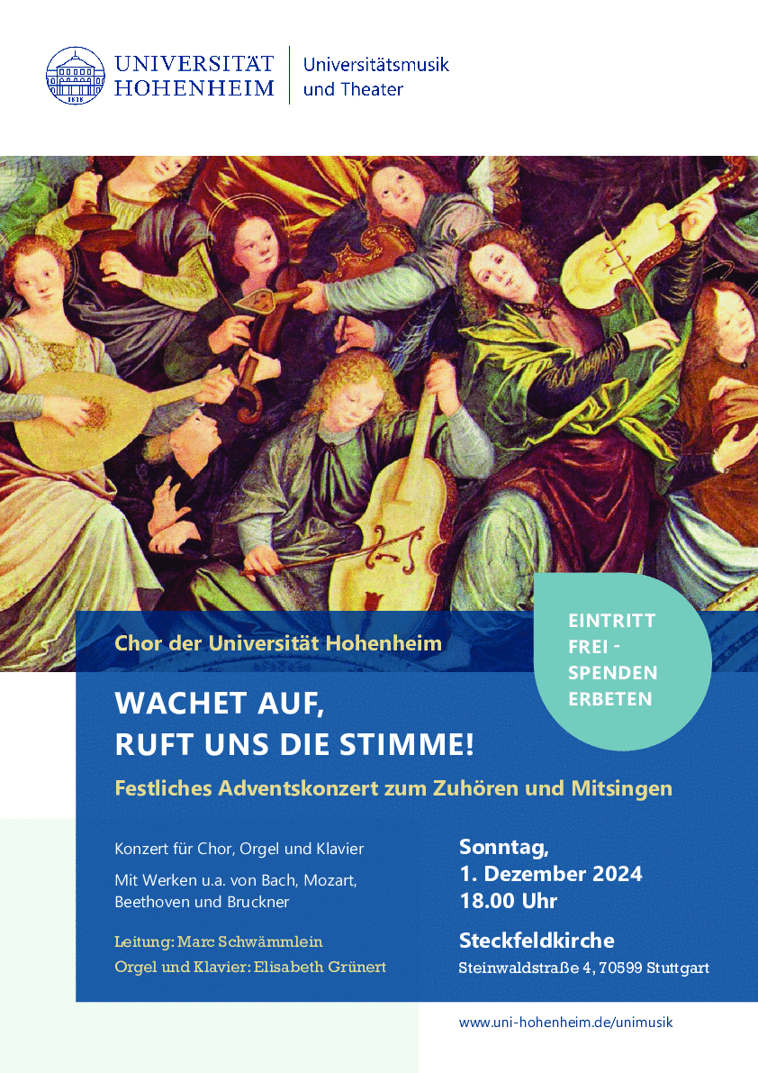 Adventskonzert des Unichores in der Steckfeldkirche am 1. 12 um 18 Uhr